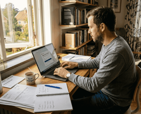 MS365-användare loggar in från sitt hem